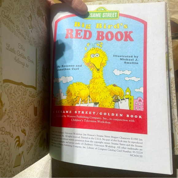 BRAND NEW VINTAGE A Little Golden Book Sesame Street Big Bird’s Red Book - Picture 3 of 7